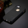 MOTOMO метален защитен заден кейс за Apple iPhone 5 / 5S / SE (2016) - черен