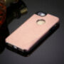 MOTOMO метален защитен заден кейс за Apple iPhone 5 / 5S / SE (2016) - златно розов (Rose Gold)