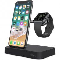 Belkin Valet стойка за зареждане за Apple Watch и iPhone - черна