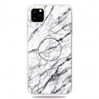Кейс с дръжка с 3D диамантен ефект за iPhone 11 Pro - бял мрамор