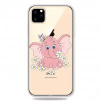 Мек пластмасов кейс за iPhone 11 Pro Max - слонче с маргаритки