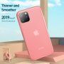 Baseus силиконов прозрачен кейс за iPhone 11 Pro Max - червен