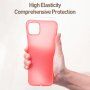 Baseus силиконов прозрачен кейс за iPhone 11 Pro Max - червен