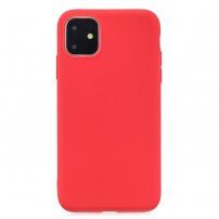 Кейс от мека пластмаса за iPhone 11 Pro - червен
