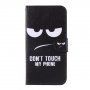 Флип калъф със стойка Do not touch my phone за iPhone 11 Pro - черен