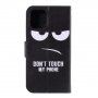 Флип калъф със стойка Do not touch my phone за iPhone 11 Pro - черен
