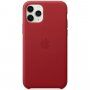 Оригинален Apple кожен кейс за iPhone 11 Pro Max - червен