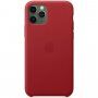 Оригинален Apple кожен кейс за iPhone 11 Pro Max - червен