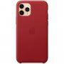 Оригинален Apple кожен кейс за iPhone 11 Pro Max - червен