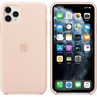 Оригинален Apple силиконов кейс за iPhone 11 Pro Max – пясъчно розов