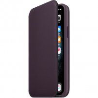 Оригинален Apple Folio кожен флип калъф за iPhone 11 Pro Max - патладжаново лилав