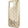 Guess 4G Peony Glitter кейс с плаващ пясък за iPhone 11 Pro Max - златен