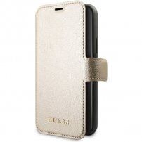 Guess Iridescent Book флип калъф за iPhone 11 Pro - златен