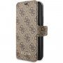 Guess 4G Book флип калъф за iPhone 11 Pro Max - кафяв
