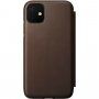 Nomad Folio кожен флип калъф за iPhone 11 - кафяв