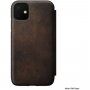 Nomad Folio кожен флип калъф за iPhone 11 - кафяв