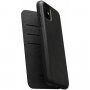 Nomad Folio кожен флип калъф за iPhone 11 - черен