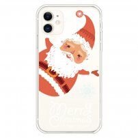 Кейс от мека пластмаса Merry Christmas за iPhone 11 - прозрачен