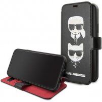 Karl Lagerfeld флип калъф със слотове за карти за iPhone 11 - черен