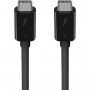 Belkin ThunderBolt 3 (USB-C / USB-C) кабел за свързване и пренос на данни за iPhone / iPad / MacBook / AirPods - 0,8 m - черен