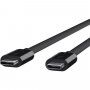 Belkin ThunderBolt 3 (USB-C / USB-C) кабел за свързване и пренос на данни за iPhone / iPad / MacBook / AirPods - 0,8 m - черен