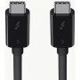 Belkin ThunderBolt 3 (USB-C / USB-C) кабел за свързване и пренос на данни за iPhone / iPad / MacBook / AirPods - 0,8 m - черен