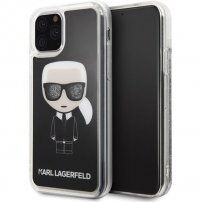 Karl Lagerfeld кейс с плаващи пайети за iPhone 11 Pro Max - черен