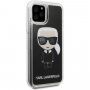 Karl Lagerfeld кейс с плаващи пайети за iPhone 11 Pro Max - черен