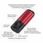 Външна батерия 5200 mAh с безжично зареждане за Apple Watch / AirPods - червена