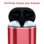 Външна батерия 5200 mAh с безжично зареждане за Apple Watch / AirPods - червена