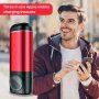 Външна батерия 5200 mAh с безжично зареждане за Apple Watch / AirPods - червена