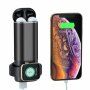 Външна батерия 5200 mAh с безжично зареждане за Apple Watch / AirPods - черна
