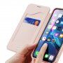 Dux Ducis флип калъф със слот за карти за iPhone XR - розово