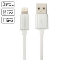 KiwiBird сертифициран MFi lightning кабел за Apple iPhone / iPad / iPod - 1m - бял