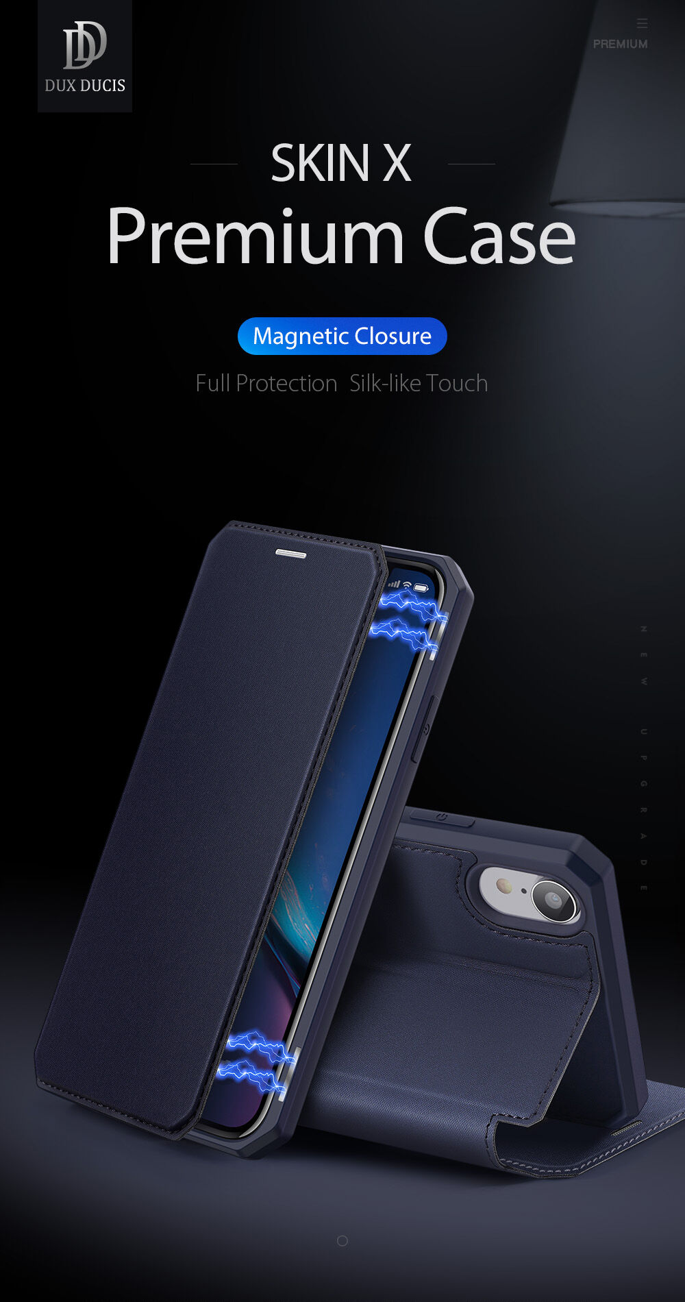 Dux Ducis флип калъф със слот за карти за iPhone XR - розово