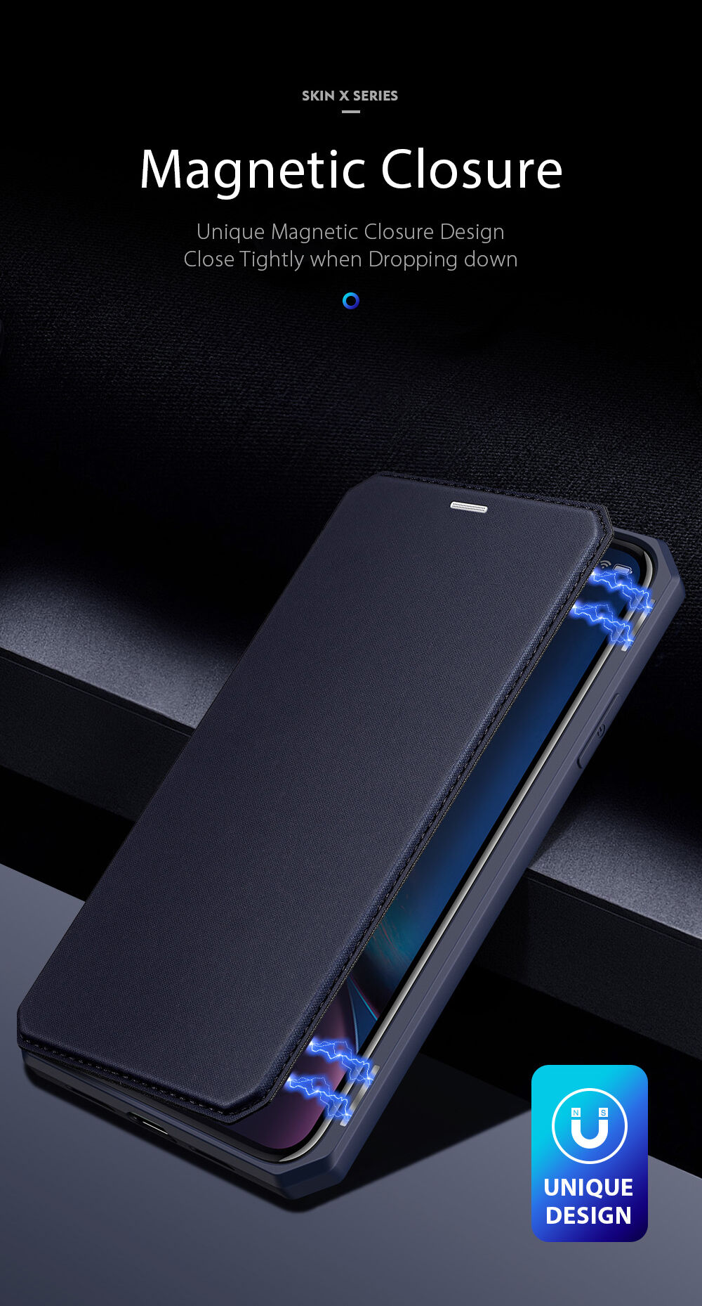 Dux Ducis флип калъф със слот за карти за iPhone XR - розово