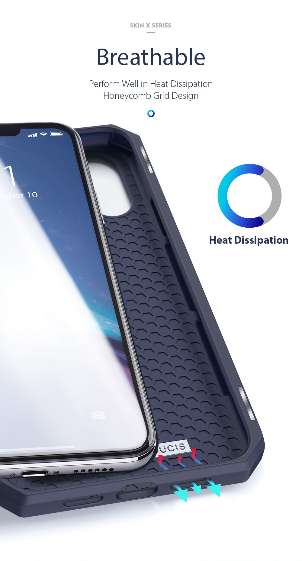Dux Ducis флип калъф със слот за карти за iPhone XR - черно