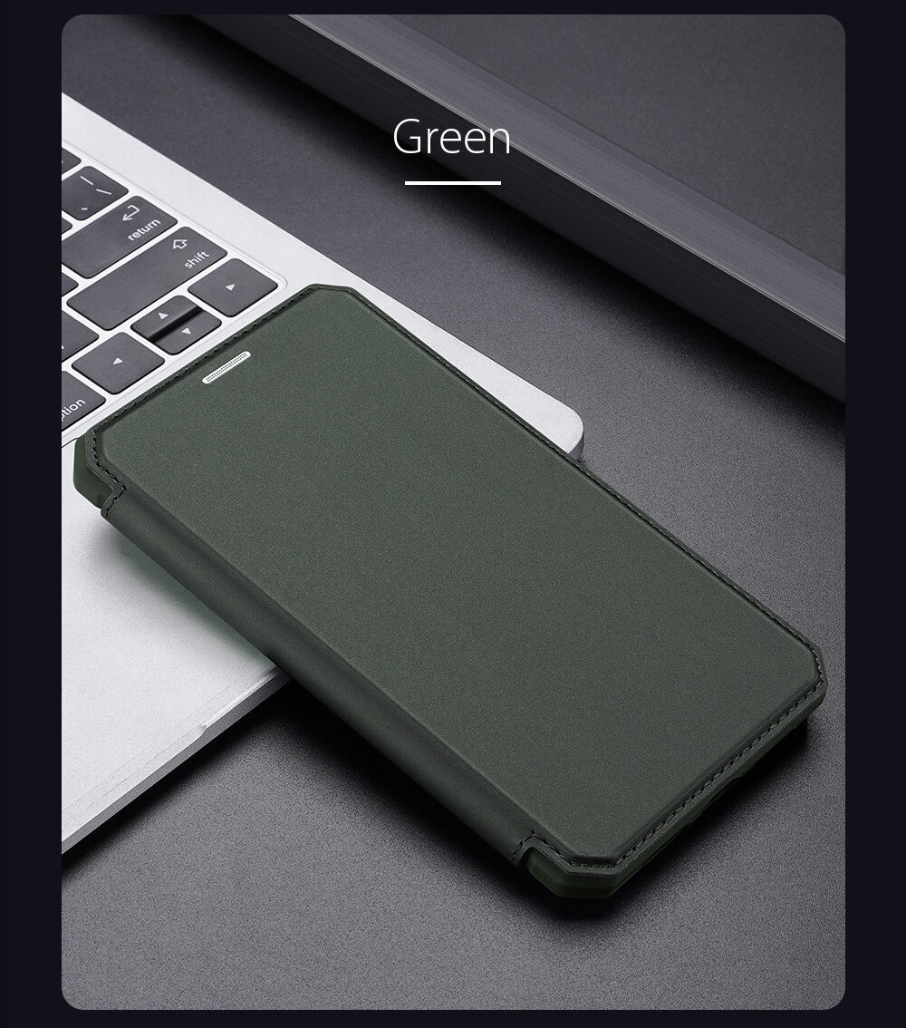 Dux Ducis флип калъф със слот за карти за iPhone XR - черно