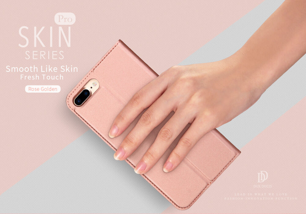Dux Ducis флип калъф със стойка за iPhone 7 Plus / 8 Plus - златен