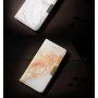 Флип калъф с мраморен ефект за iPhone 7 / 8 - черен