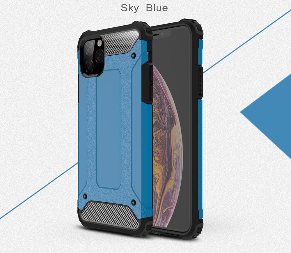 Устойчив Armor кейс за iPhone 11 Pro Max - тъмносин