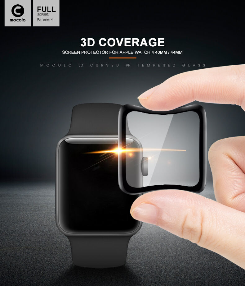 Mocolo закалено 3D стъкло с меки ръбове за Apple Watch 40mm