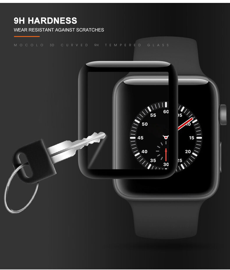 Mocolo закалено 3D стъкло с меки ръбове за Apple Watch 40mm