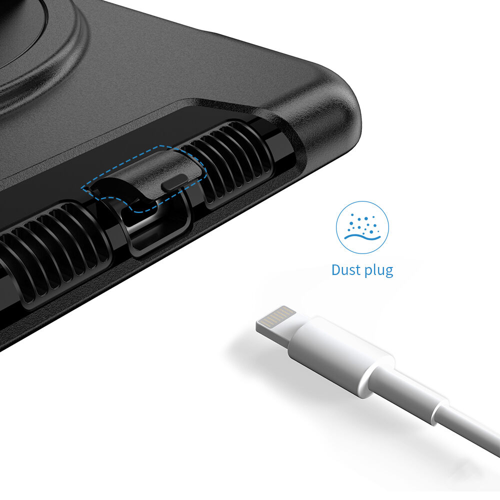 Устойчив въртящ се 360° калъф със стойка за iPad mini 4 / 5 - черен