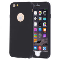 Пластмасов кейс за iPhone 6 Plus / 6S Plus s 360° защита – предпазва предната и задната страна - черен
