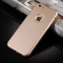 Пластмасов кейс за iPhone 6 Plus / 6S Plus s 360° защита – предпазва предната и задната страна - златен