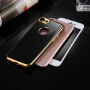 Калъф за iPhone 8 / 7 с 360° защита и лъскави ръбове - предпазва предната и задната страна - черен