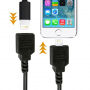 Удължителен кабел Lightning Male / Lightning Female за iPhone / iPad / iPod / AirPods - 1 m - черен