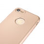 Силиконов калъф за iPhone 8 / 7 с 360° защита – предпазва предната и задната страна - златен