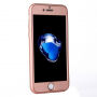 Силиконов калъф за iPhone 8 / 7 с 360° защита – предпазва предната и задната страна – златно-розов (Rose Gold)